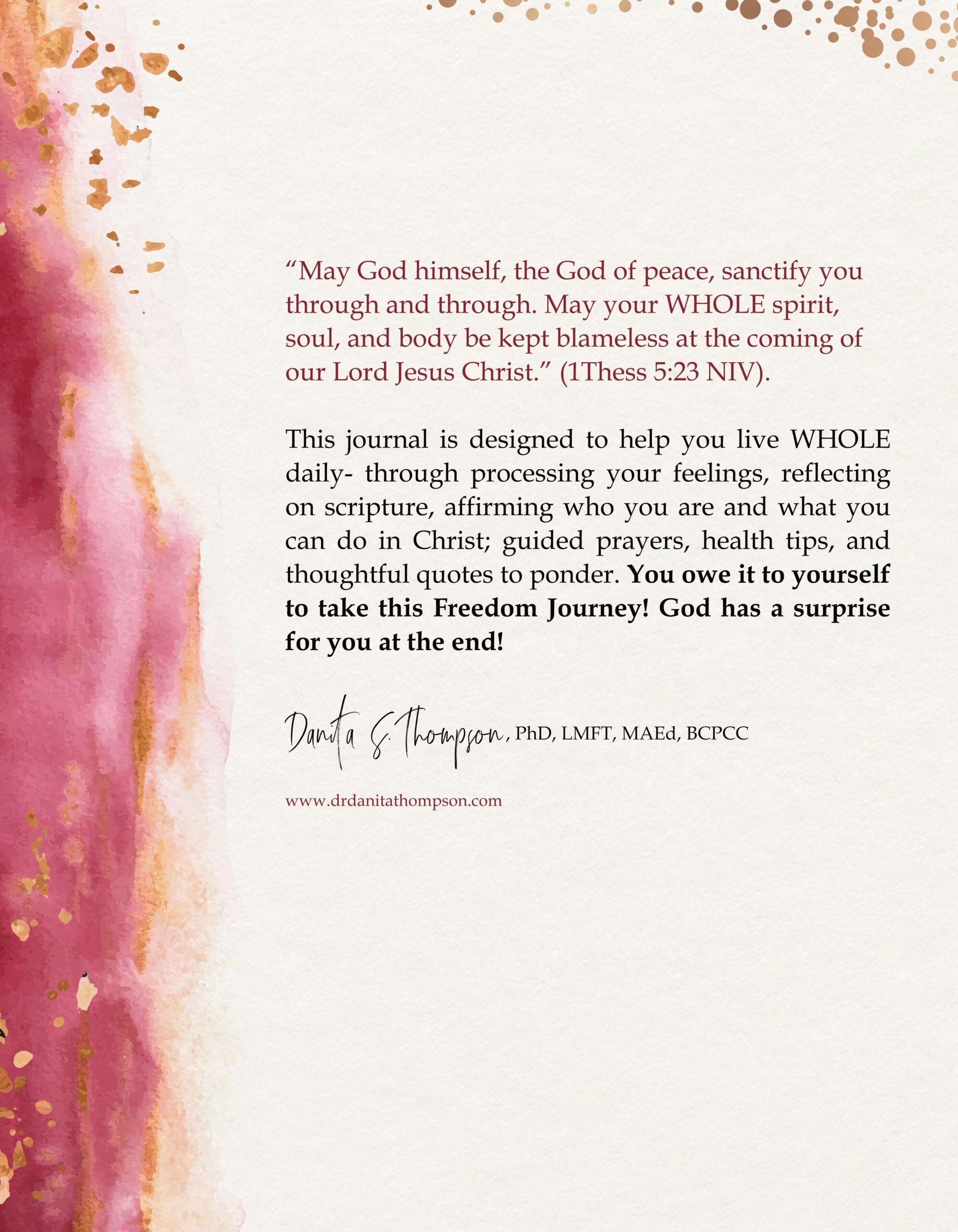 Set Your Body Free Mind, Body, And Spirit A Journal to Freedom! Dr